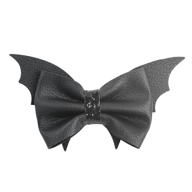 Wholesale Leather Batwing Kids Hair Clips